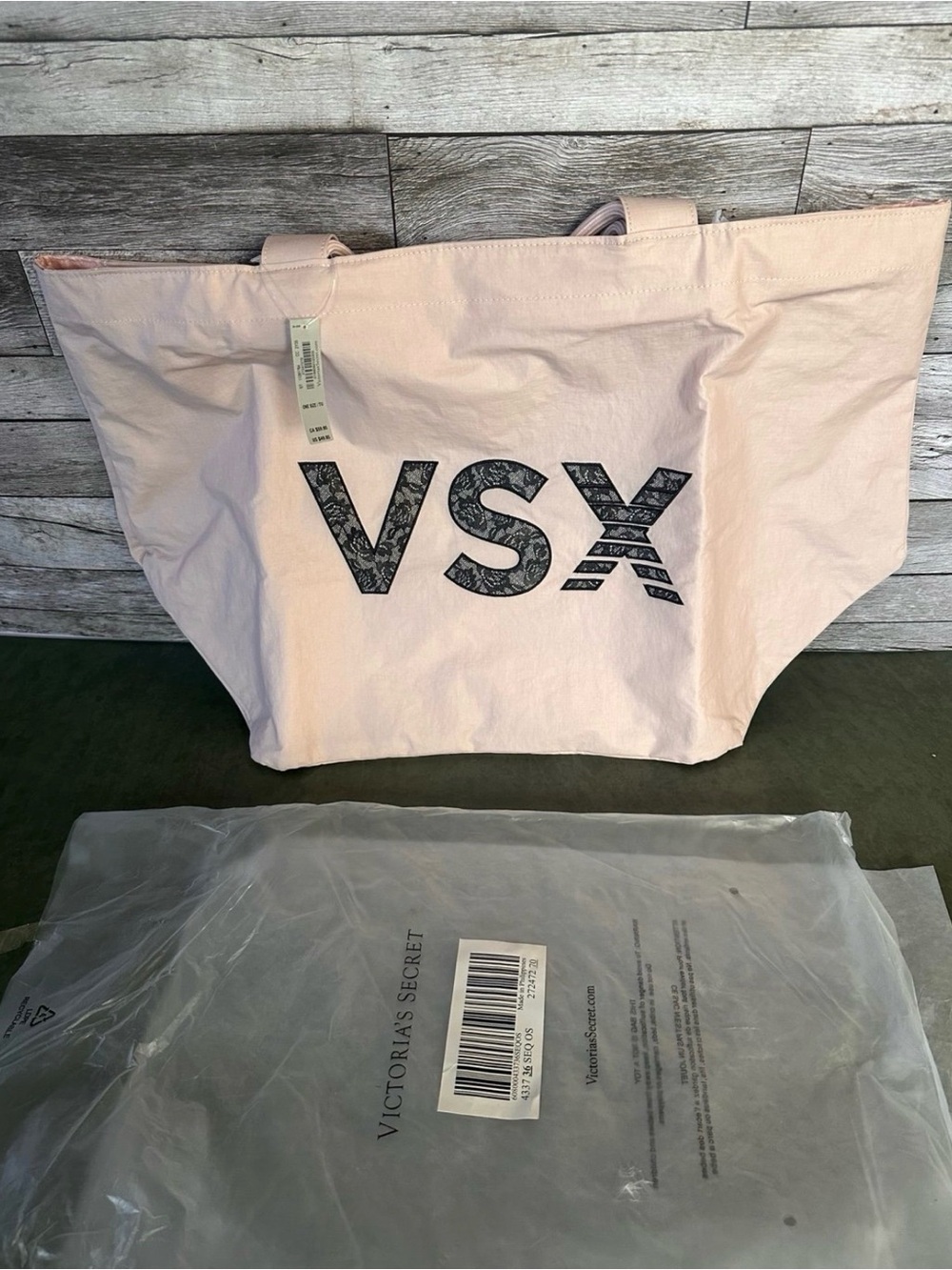 Victoria's Secret Light Pink VSX Canvas Tote